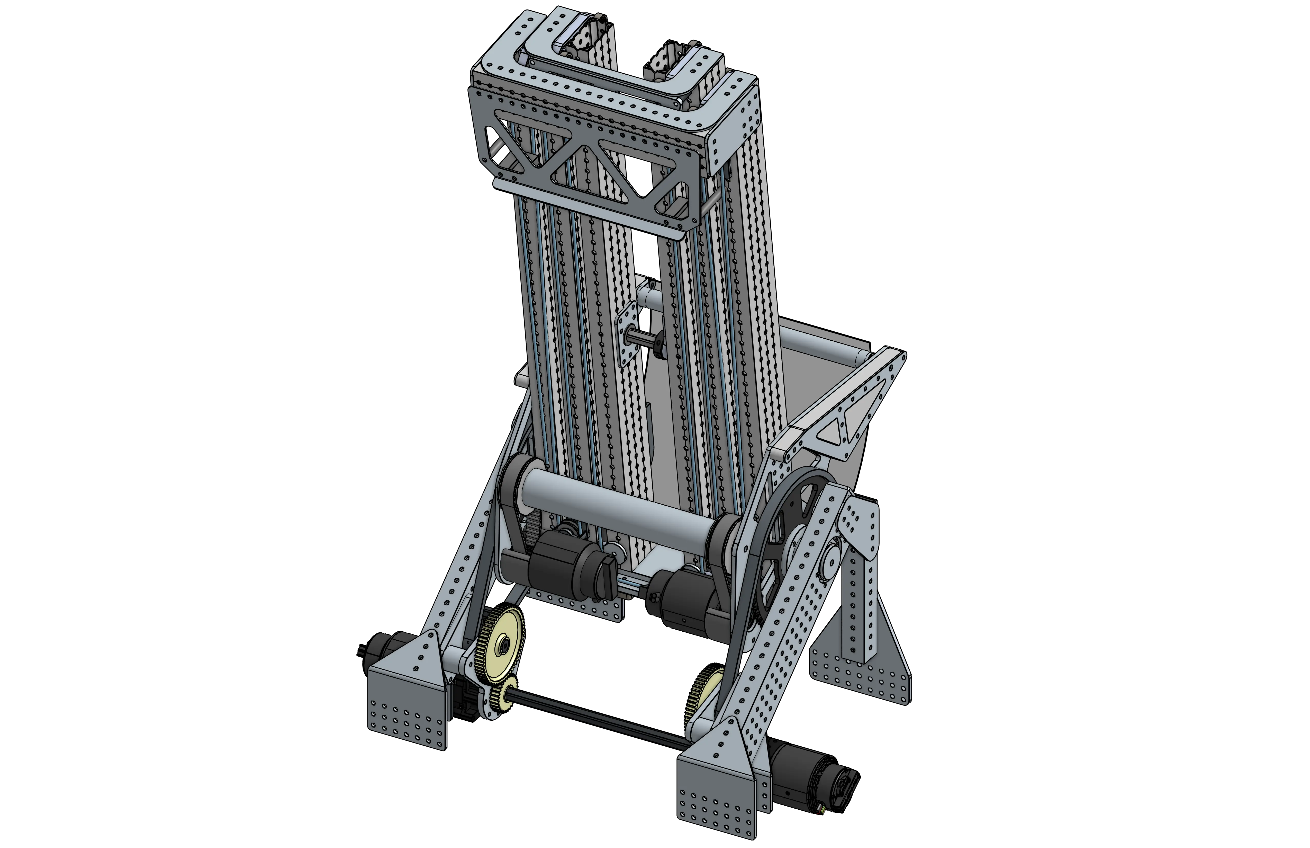 Render CAD de elevador contínuo