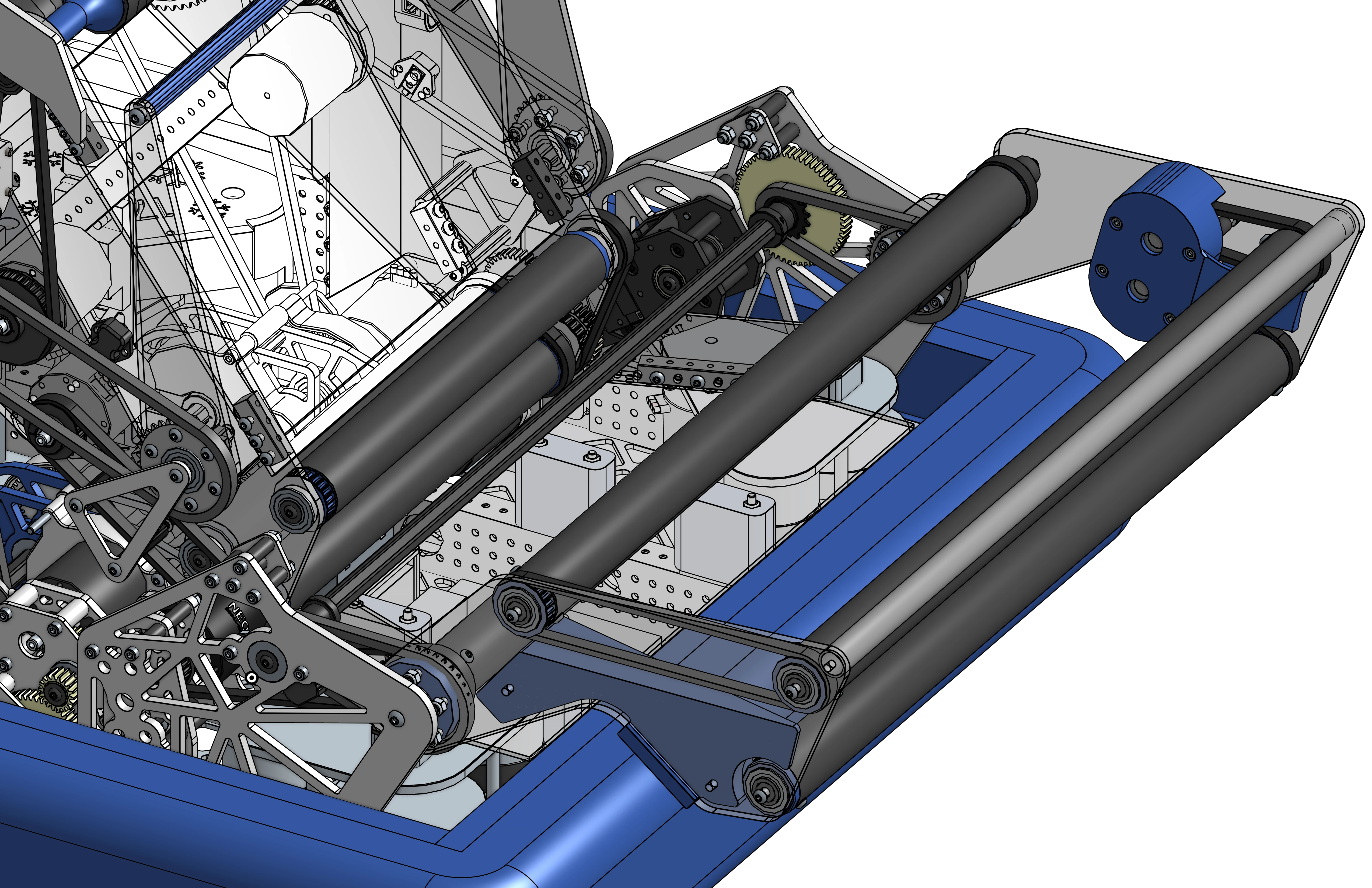 Render CAD do intake slapdown da 1778 no Crescendo