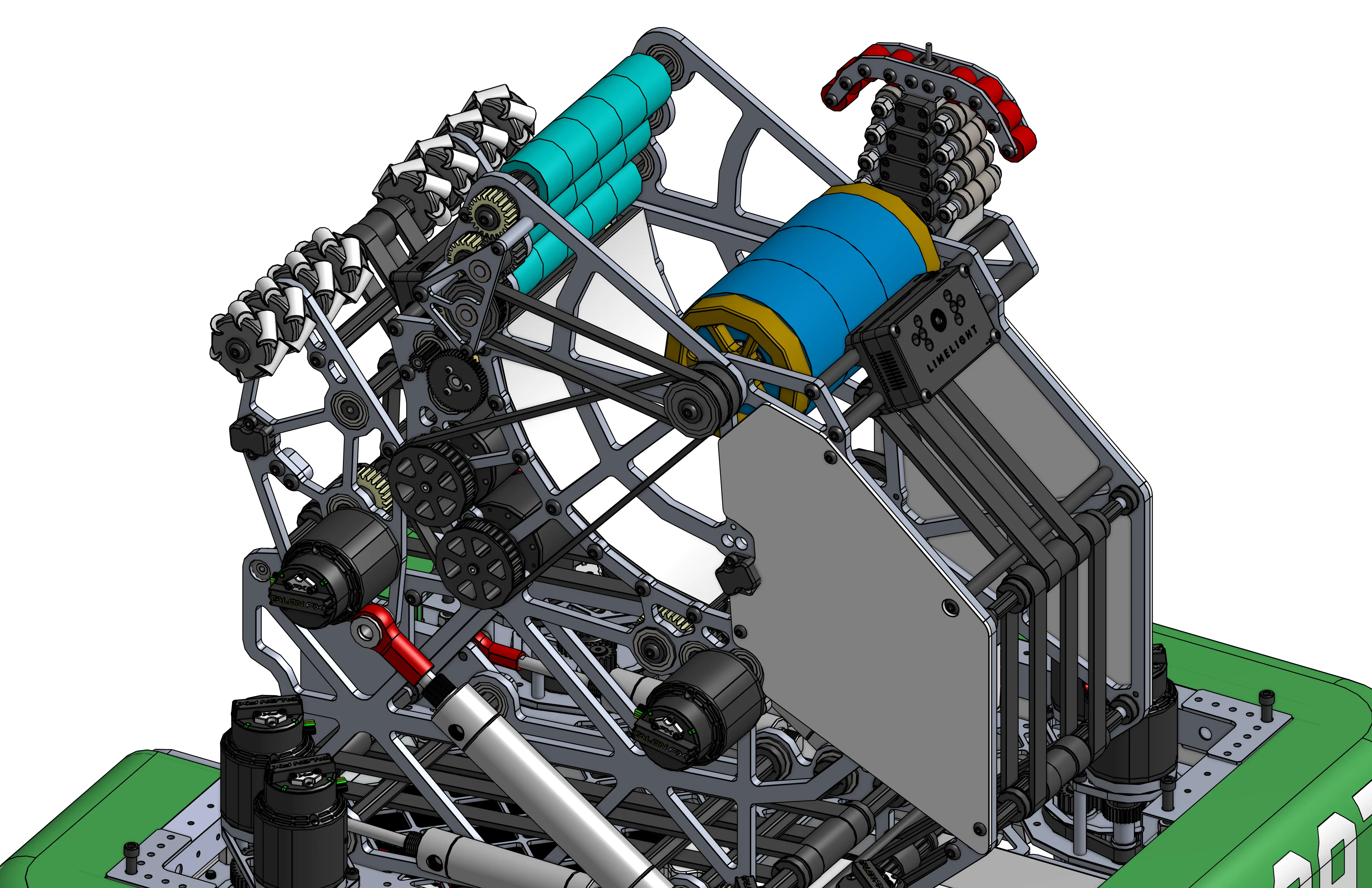 Render CAD do shooter da 2910 no Infinite Recharge at Home