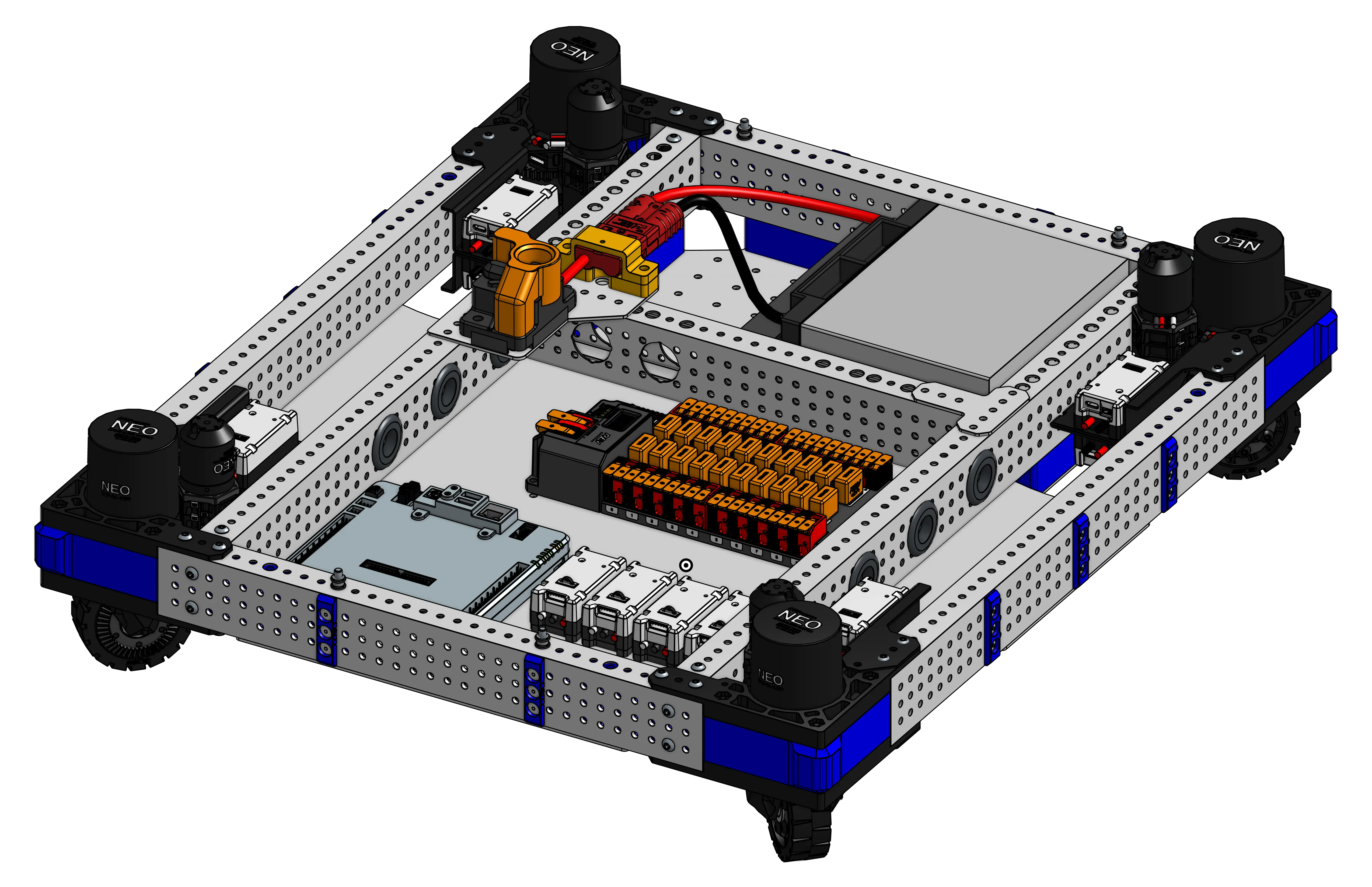 Render CAD do chassi da 3005 no Charged Up