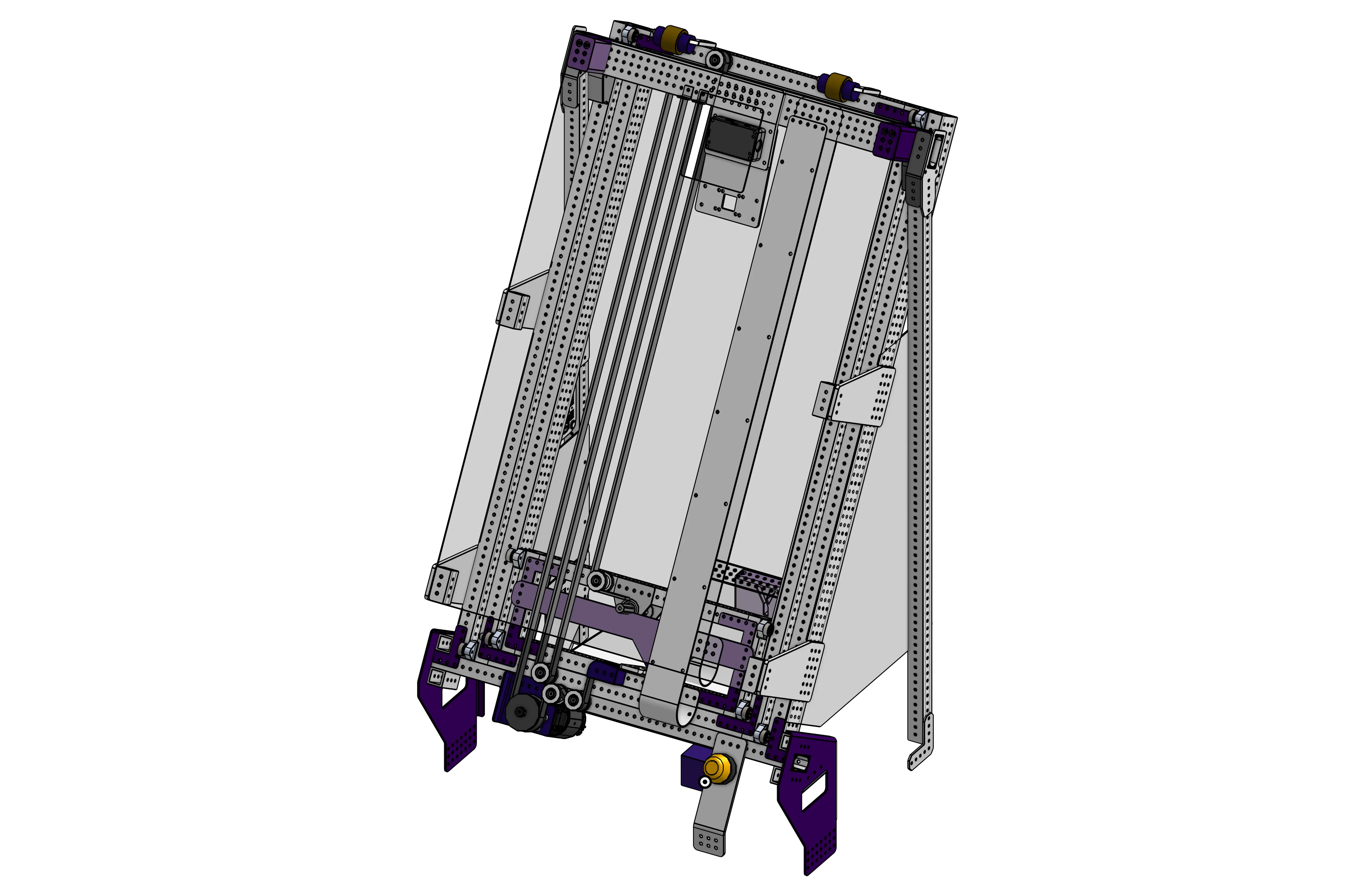 Render CAD do elevador da 3847 no Charged Up
