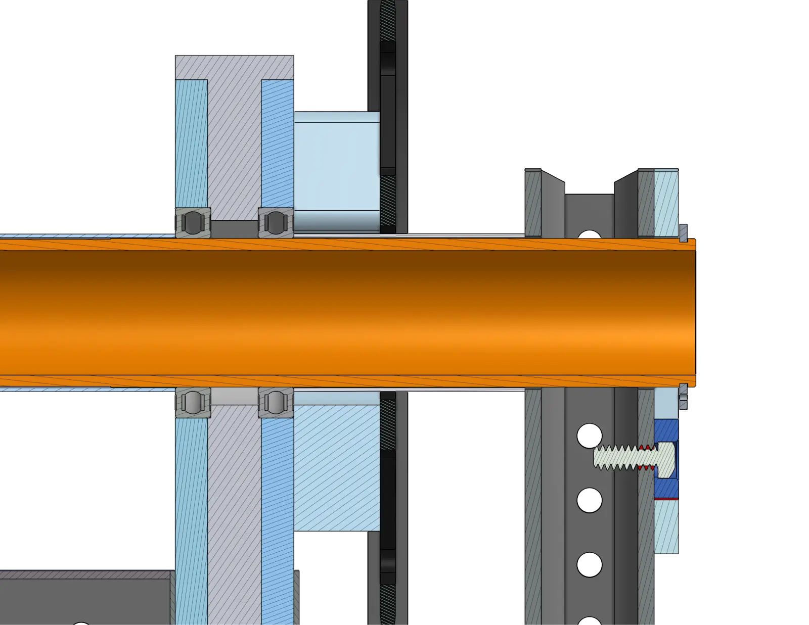Dead axle da segunda articulação