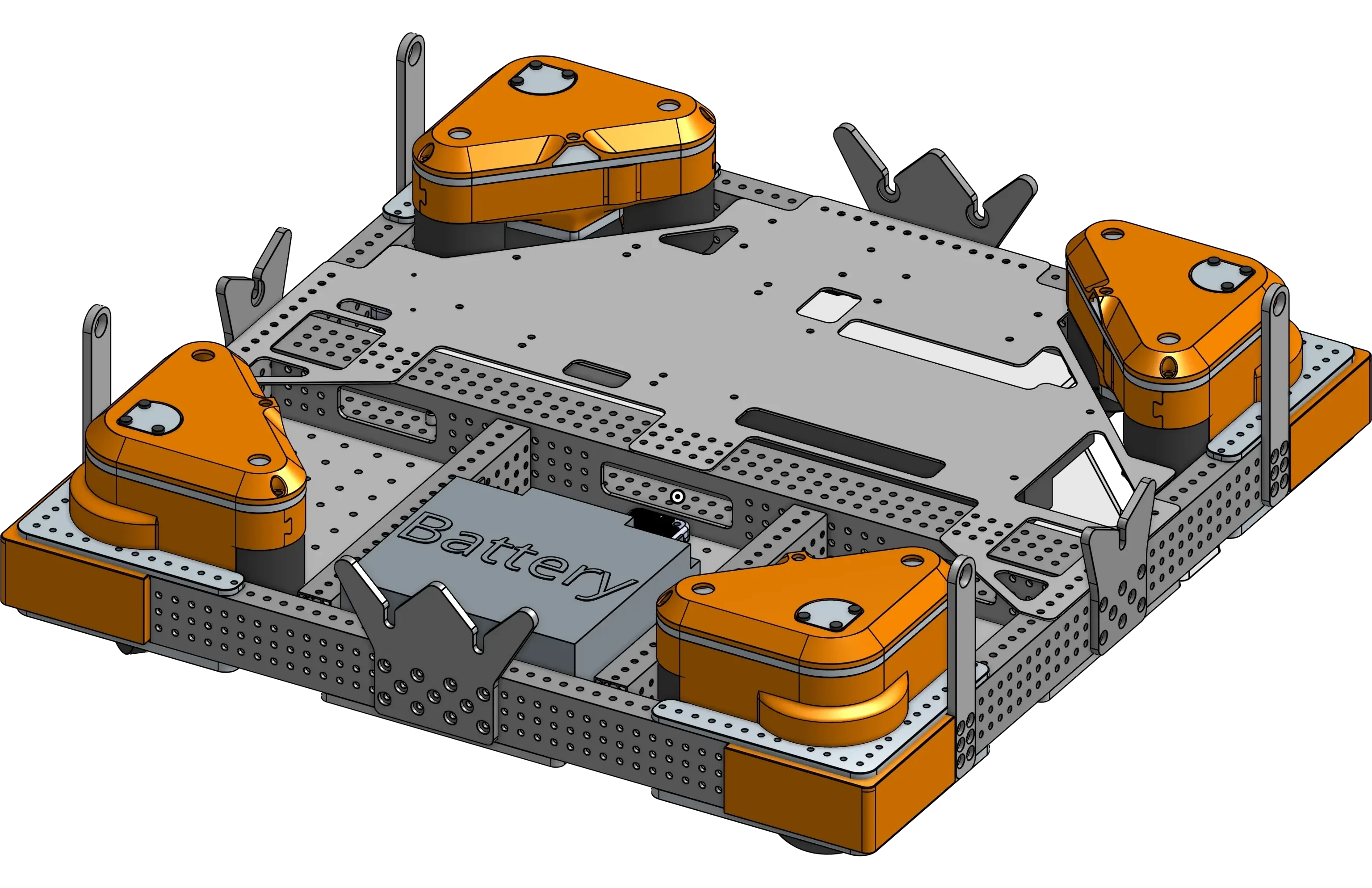 Render CAD do chassi da 972 no Crescendo