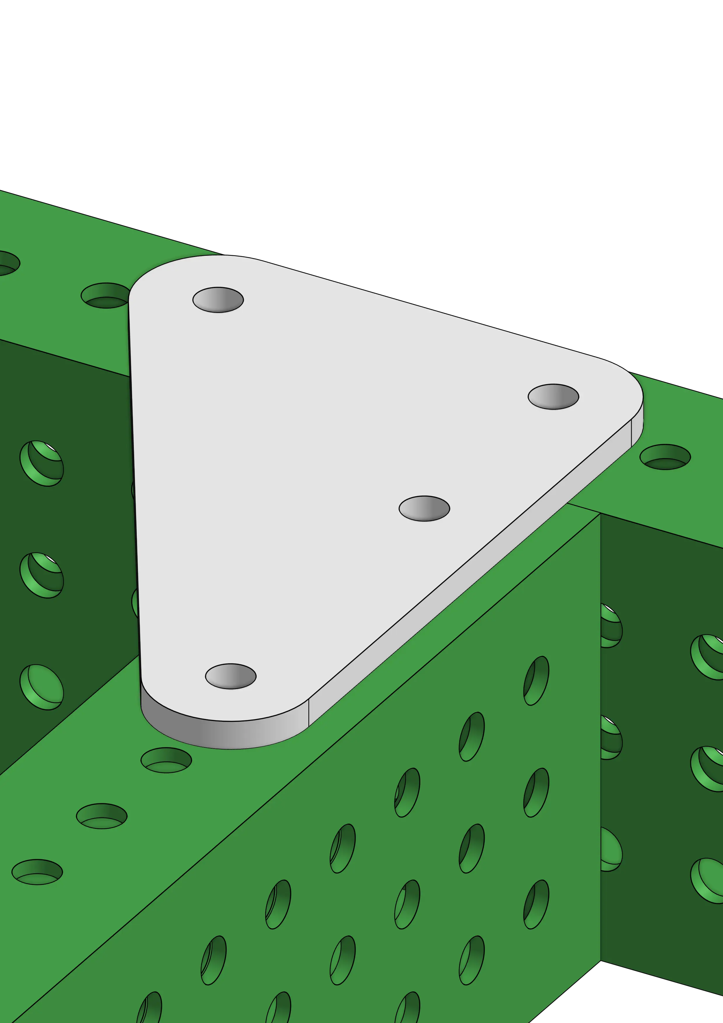 Exemplo de gusset triangular